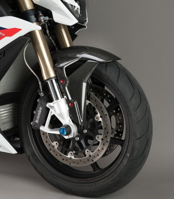 Voorspatbord van carbon LighTech voor BMW S 1000 R (13-20), S 1000 RR (09-18)