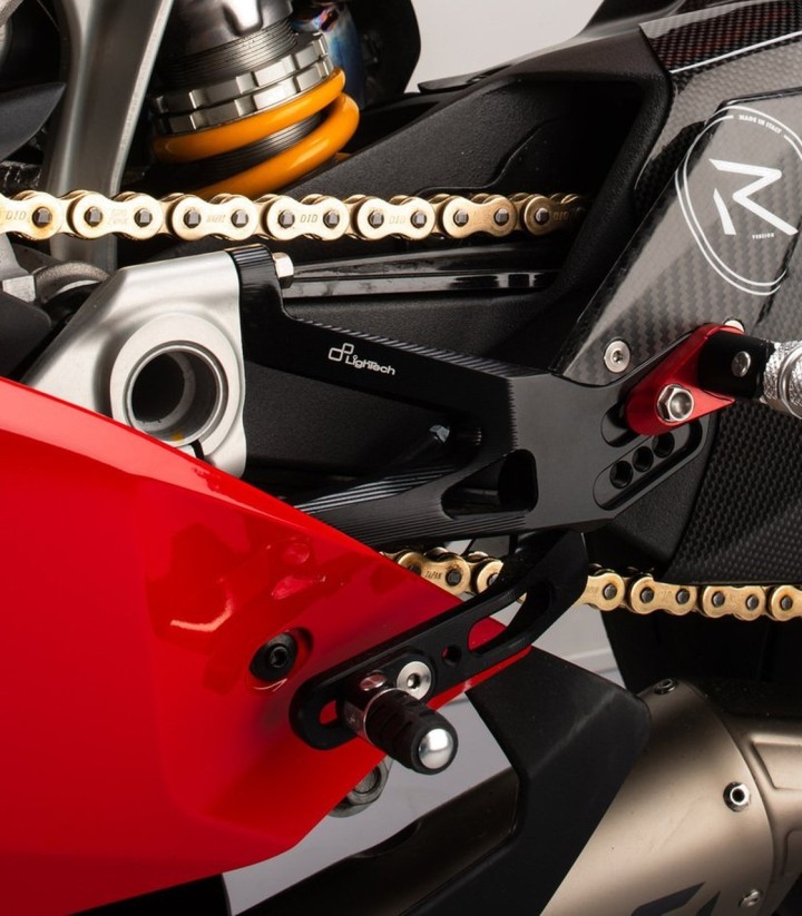 LighTech Swingarm Protection Sliders in Silver for Ducati Panigale 1000 V4 R (19-20), Panigale 1100 V4 (18-24)