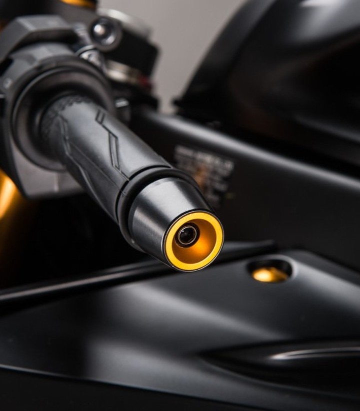 Contrappesi manubrio LighTech serie 200 in oro per diversi modelli Triumph e Yamaha