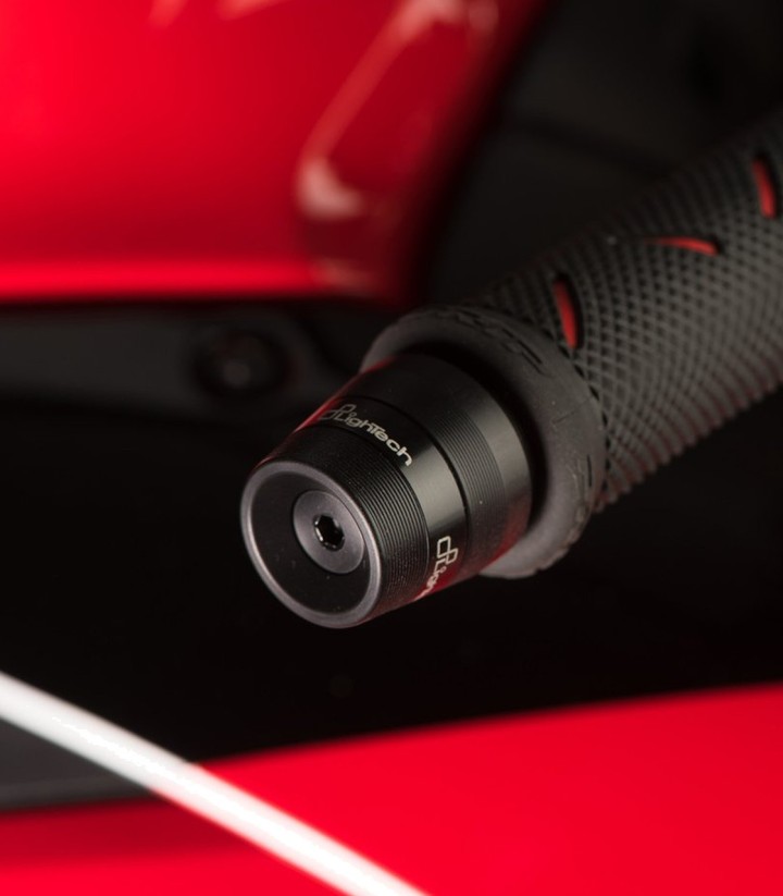 Contrappesi manubrio LighTech serie 300 in nero per Ducati 1199/1299/899/959 Panigale (12-20), Panigale 955 V2 (20-24)