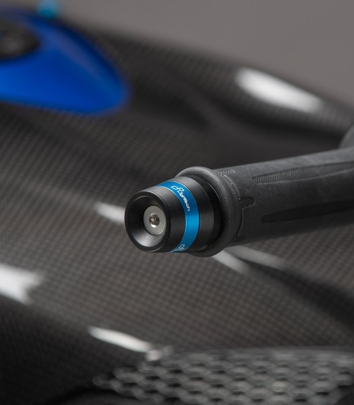 Contrappesi manubrio LighTech serie 300 in blu cobalto per BMW R 1200 nineT (16-19), S 1000 R (14-19), S 1000 RR (09-18)
