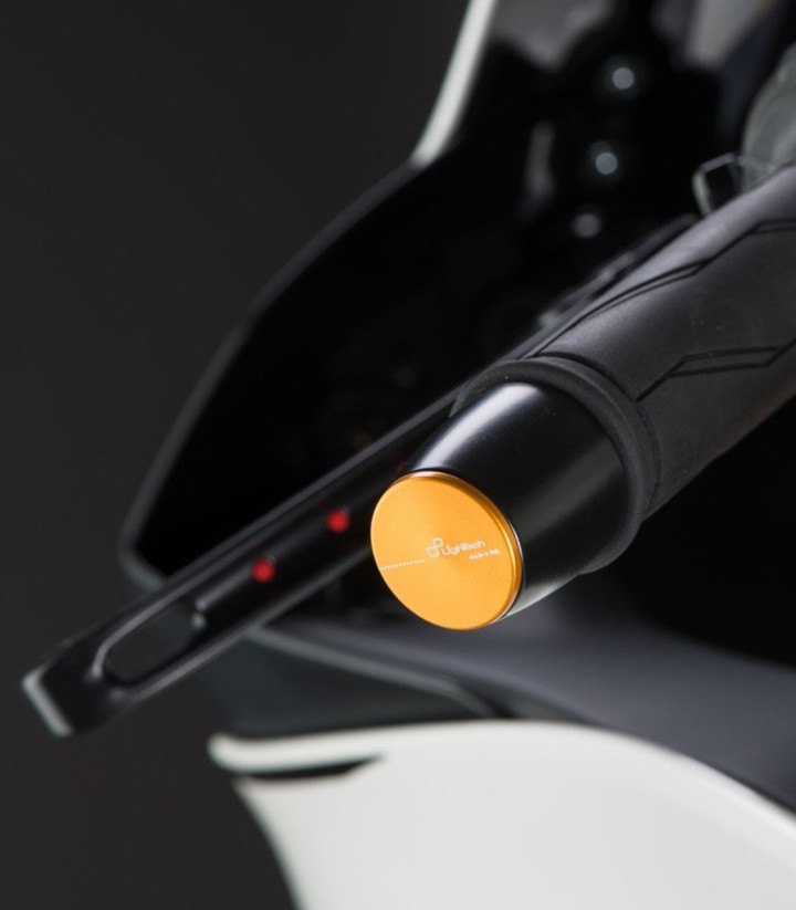 Pesos de guiador LighTech série 400 em preto para vários modelos de KTM, Triumph e Yamaha