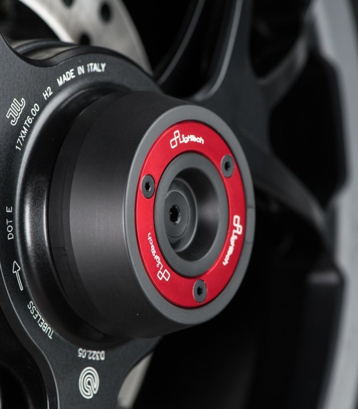 Protectores de Eje LighTech Traseros en Rojo para varios modelos de Ducati