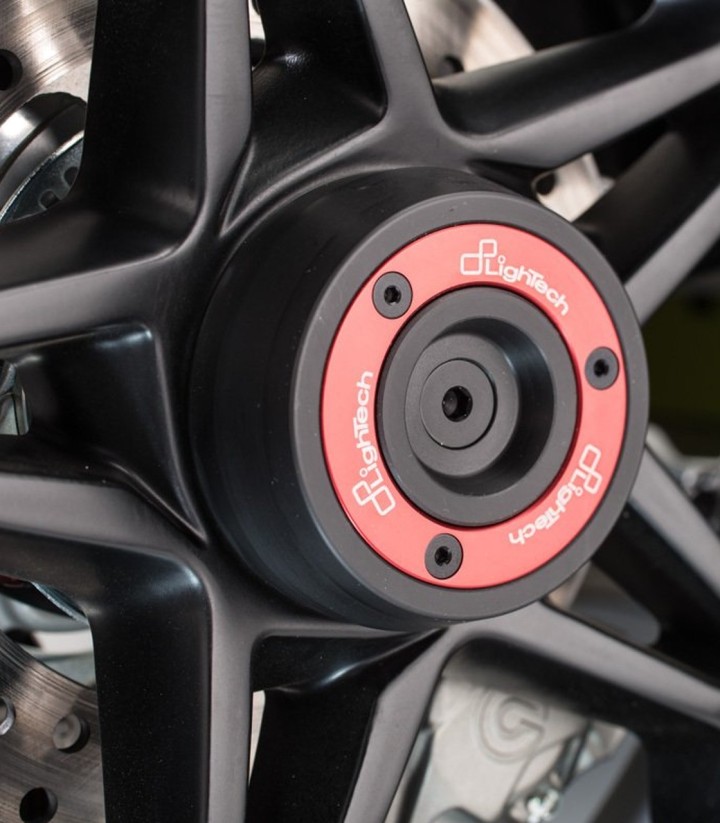 LighTech Axle Sliders Rear in Red for several MV Agusta models
