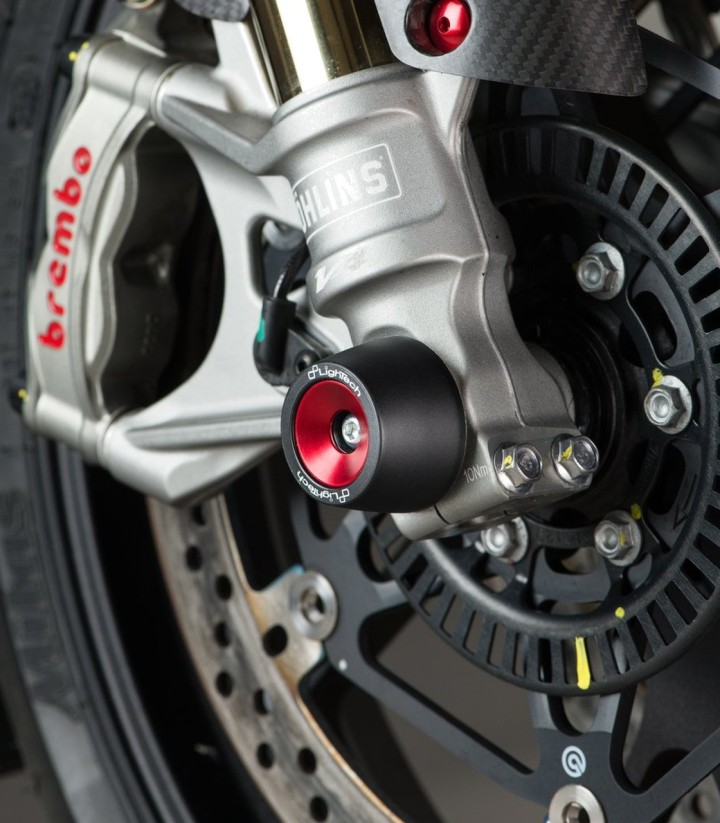 LighTech Axle Sliders Front and Rear in Gold for several Aprilia models