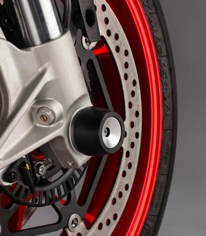 Protections d’axe de roue avant et arrière LighTech argentées pour plusieurs modèles Aprilia