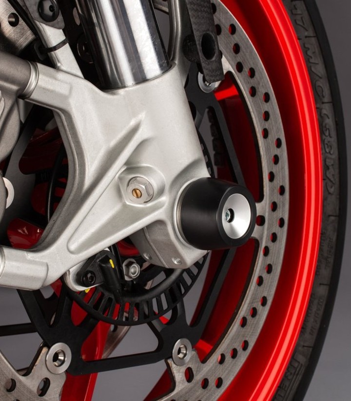 LighTech Achsprotektoren für Vorder- und Hinterachse in Silber für mehrere Modelle von Aprilia
