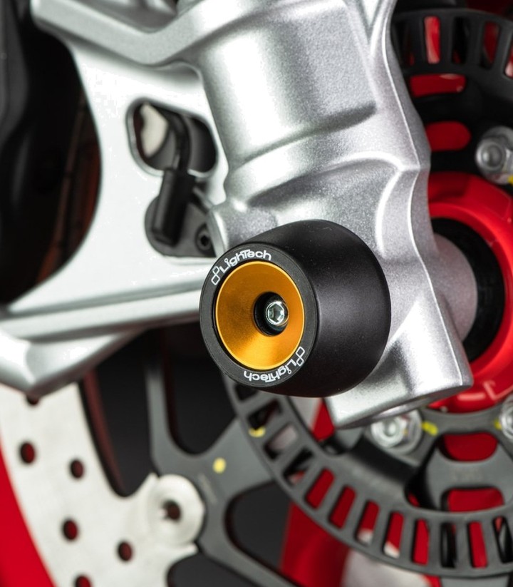 LighTech Axle Sliders Front and Rear in Gold for Aprilia RS 660 (20-24), Tuono 660 (20-24)