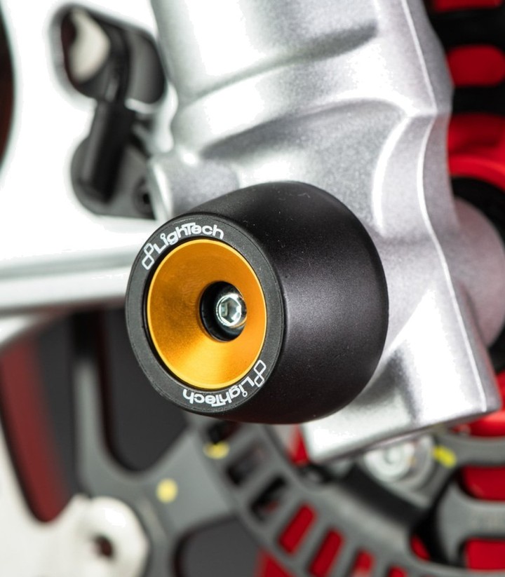 Protections d’axe de roue avant et arrière LighTech dorées pour Aprilia RS 660 (20-24), Tuono 660 (20-24)