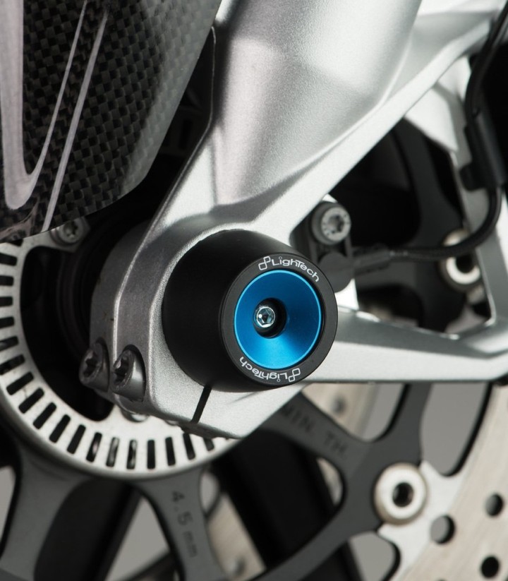 LighTech Achsprotektoren für Vorder- und Hinterachse in Kobaltblau für BMW S 1000 R (14-24), S 1000 RR (09-25)