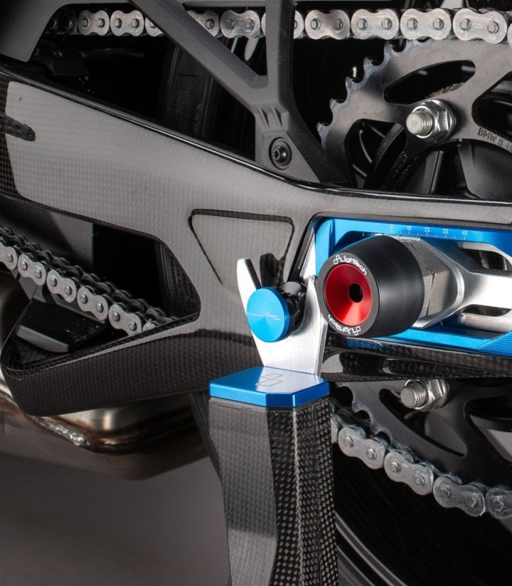 LighTech-asbeschermers voor en achter in rood voor BMW S 1000 R (14-24), S 1000 RR (09-25)