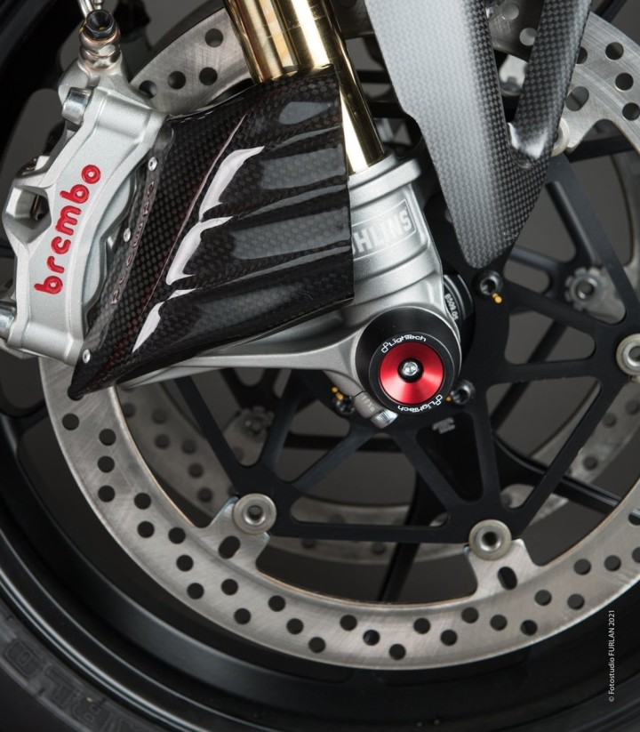 LighTech Achsprotektoren für die Vorderachse in Rot für mehrere Modelle von Ducati