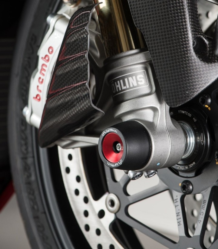 LighTech Achsprotektoren für die Vorderachse in Rot für mehrere Modelle von Ducati