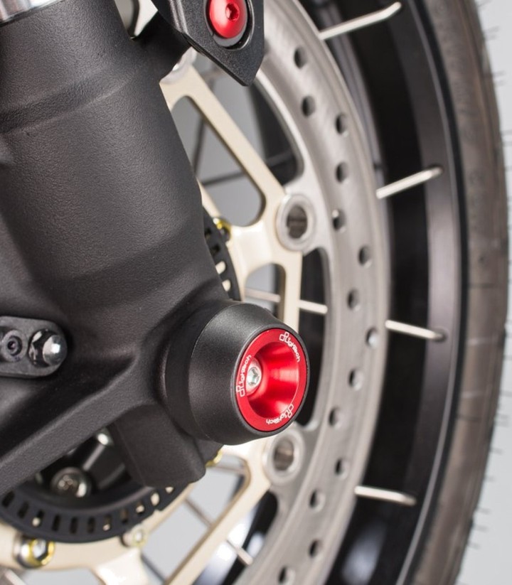 LighTech-asbeschermers voor en achter in rood voor Honda X ADV 750 (17-24)