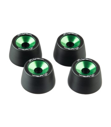 Protetores de eixo LighTech dianteiros e traseiros em verde para Kawasaki ZX 10 R (11-21), ZX 6 R (07-12)