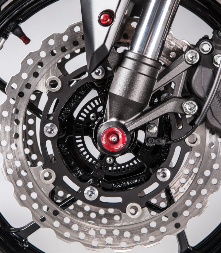 LighTech-asbeschermers voor en achter in rood voor Kawasaki Z 900 (17-24)