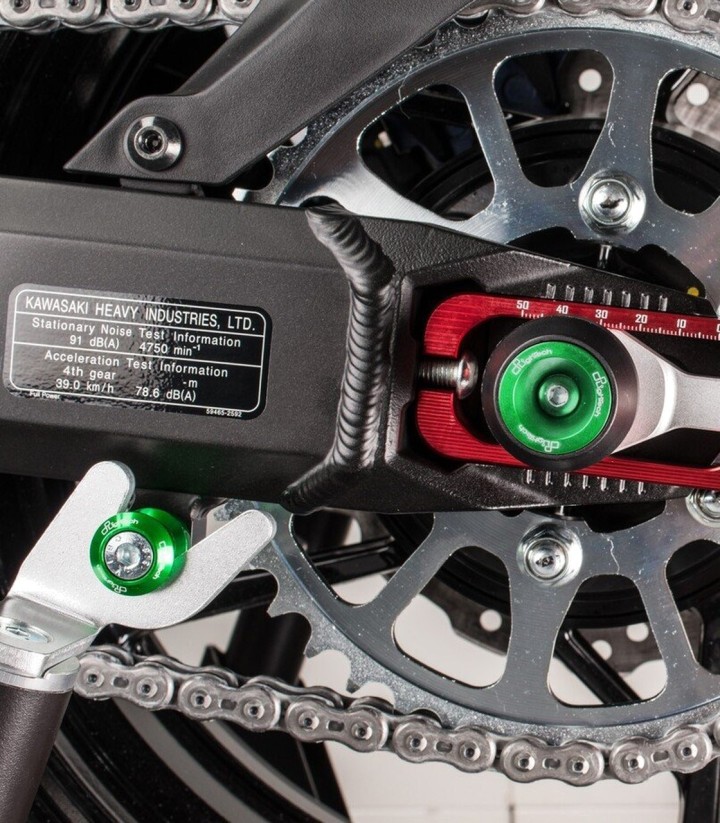 LighTech Axle Sliders Front and Rear in Green for Kawasaki Z 900 (17-24)