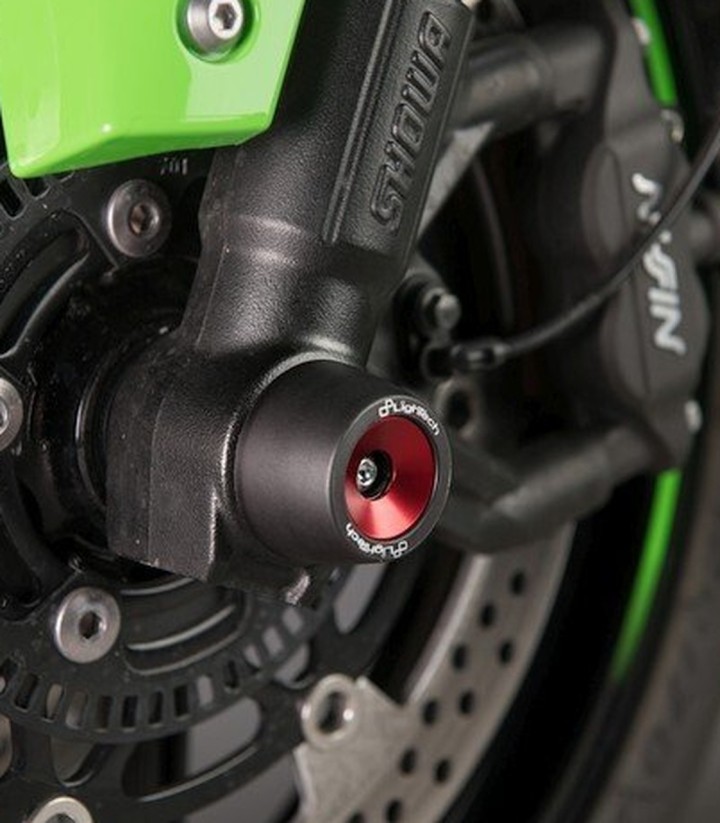 Protections d’axe de roue avant et arrière LighTech rouges pour Kawasaki ZX 6 R (24)