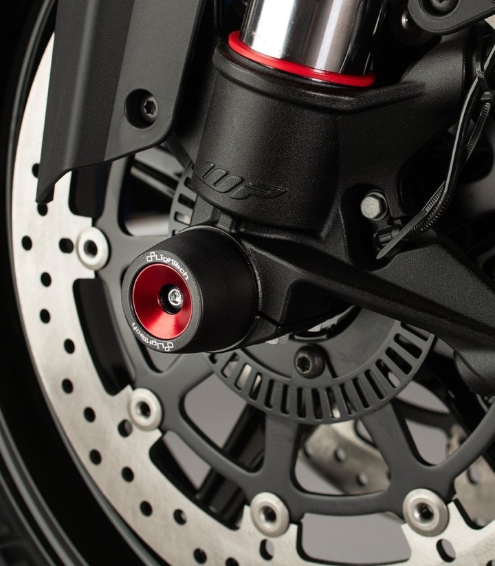 Protetores de eixo LighTech em laranja para KTM Super Duke 1290 R (17-24) / 1390 R (24)