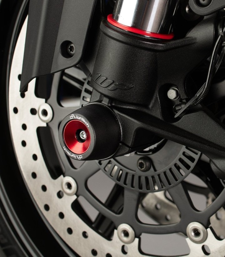 LighTech Axle Sliders in Black for KTM Super Duke 1290 R (17-24) / 1390 R (24)