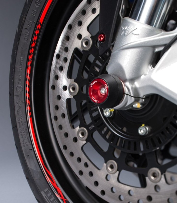 Protetores de eixo LighTech em vermelho para MV Agusta Brutale 1090 (10-16)