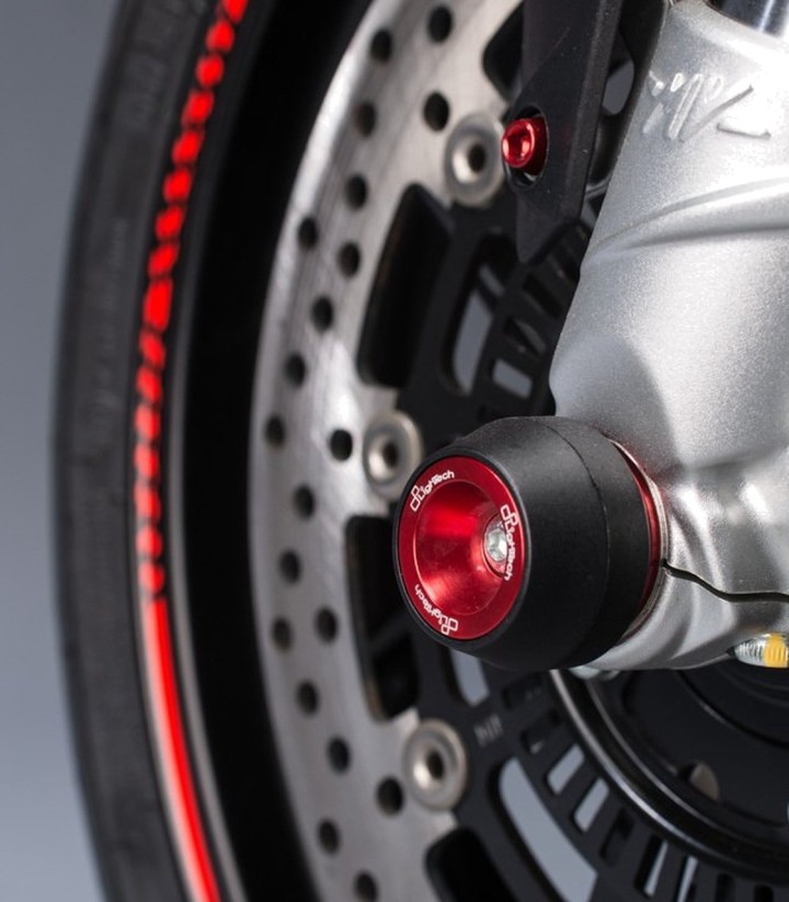 LighTech Axle Sliders in Red for MV Agusta Brutale 1090 (10-16)