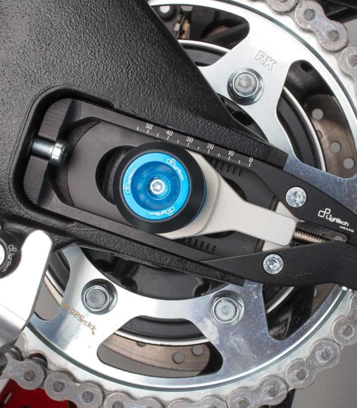 Protections d’axe de roue avant et arrière LighTech bleu cobalt pour Suzuki GSXS 1000 (15-24)
