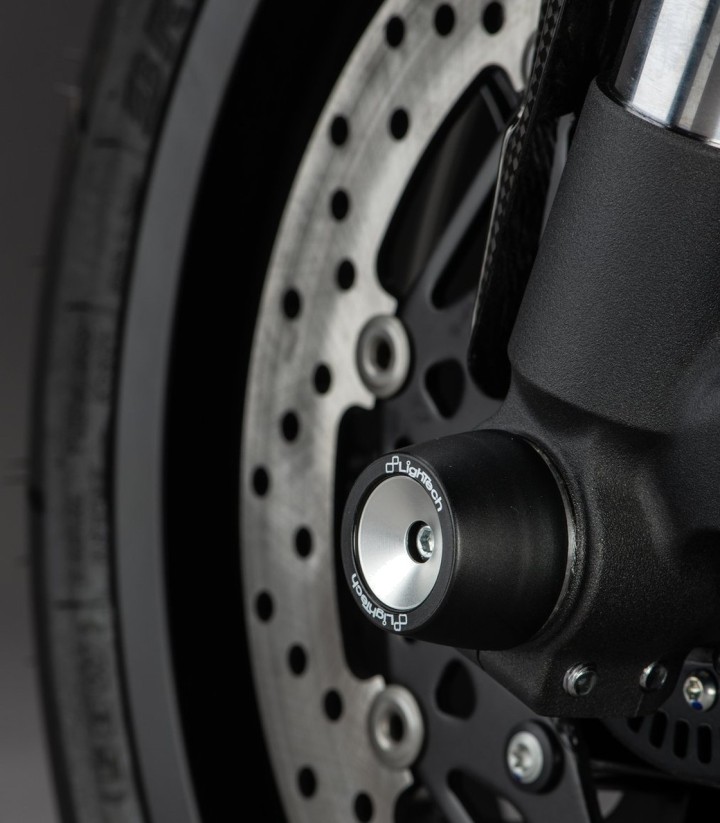 Protezioni perno ruota LighTech anteriori e posteriori in color argento per diversi modelli Yamaha