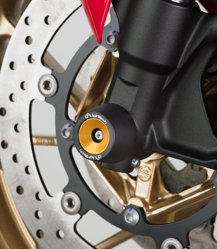 LighTech Achsprotektoren für Vorder- und Hinterachse in Gold für Yamaha R7 (22-24)
