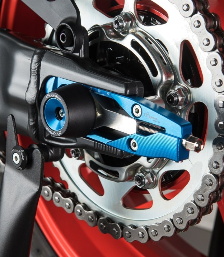 LighTech-asbeschermers voor in kobaltblauw voor Yamaha MT 09 (21-24), MT 09 Tracer (21-24)