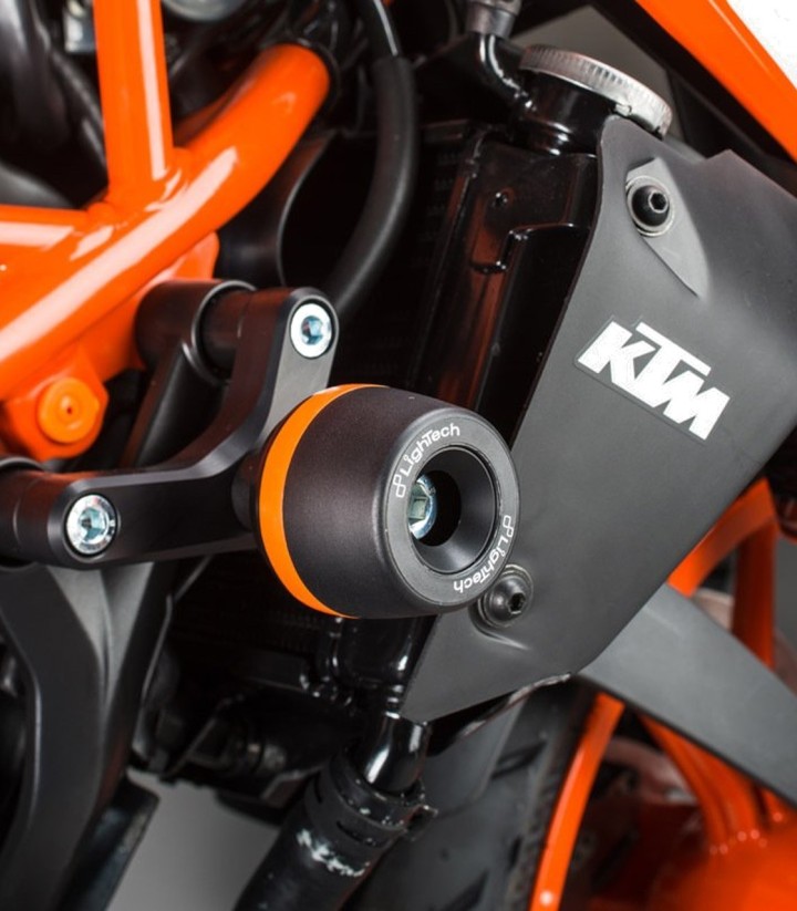 Protetores anti-queda LighTech com casquilho de 10 mm para KTM Duke 125 (17-21), Duke 390 (17-22)