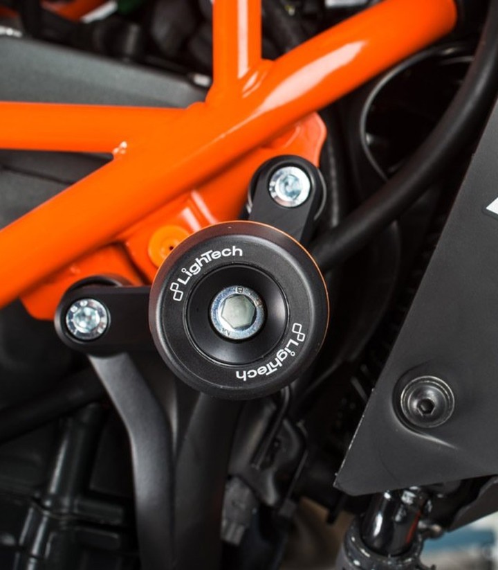 Protetores anti-queda LighTech com casquilho de 10 mm para KTM Duke 125 (17-21), Duke 390 (17-22)
