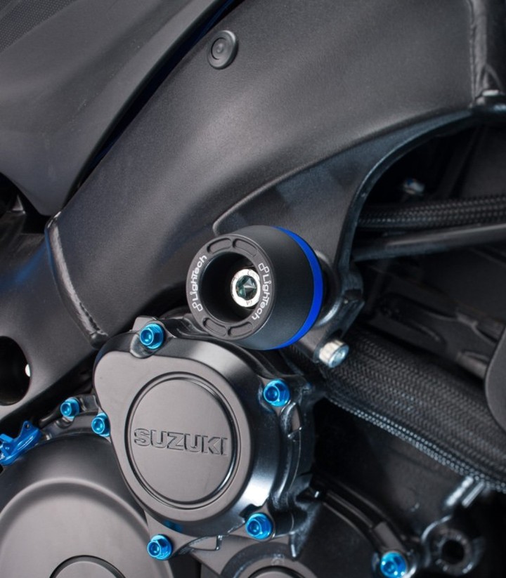 Gedämpfte LighTech Sturzpads mit 10-mm-Buchse für Suzuki GSXS 1000 (15-25), GSXS 1000 Katana (20-24), GSXS 950 (21-22)