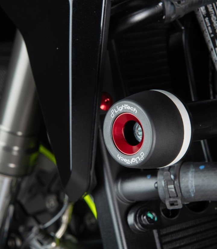 Tampons de protection amortis LighTech avec bague de 10 mm pour Triumph Street Triple 675 (11-16), Street Triple 765 (17-25)