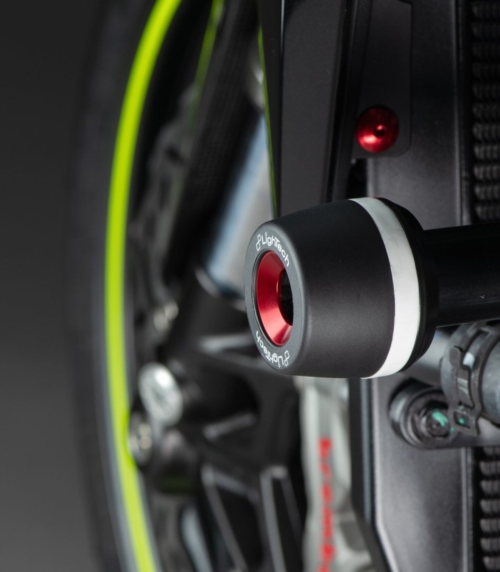 Tampons de protection amortis LighTech avec bague de 10 mm pour Triumph Street Triple 675 (11-16), Street Triple 765 (17-25)