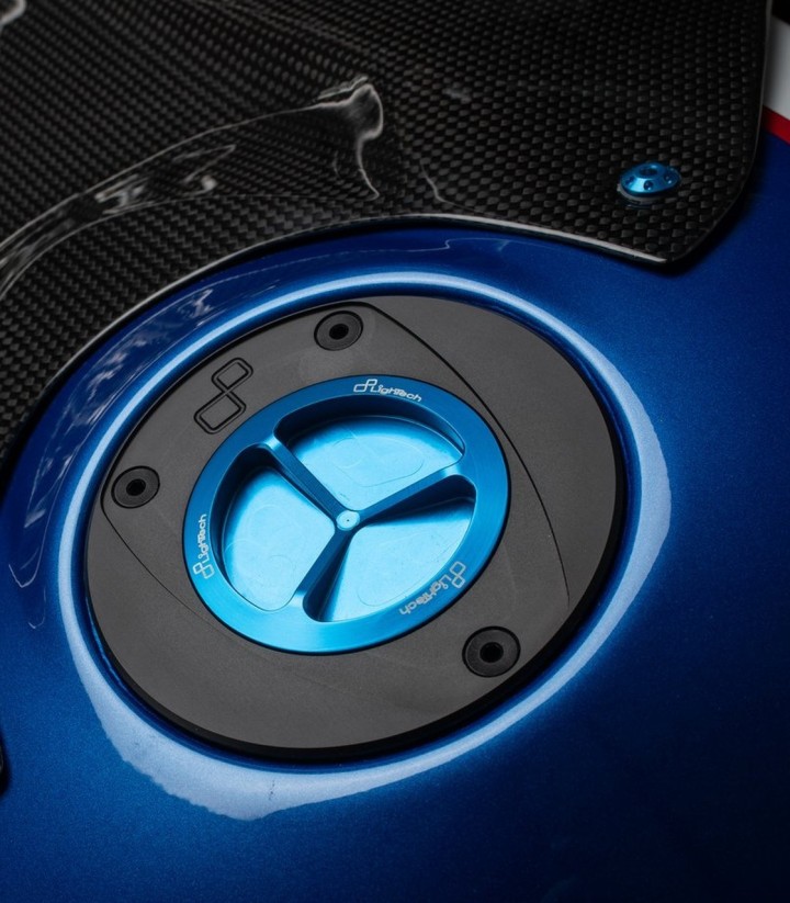 Bouchon de réservoir à vis LighTech bleu cobalt pour BMW S 1000 R (14-19), S 1000 RR (09-22)