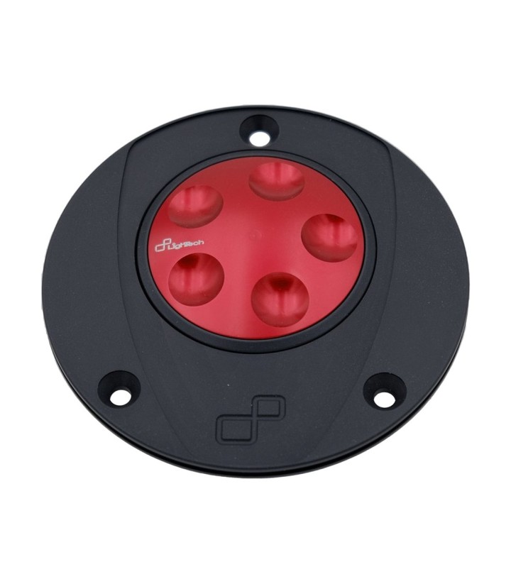 Tappo serbatoio a sgancio rapido LighTech rosso per diversi modelli Aprilia e Triumph