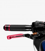 Puig Red Brake and Clutch levers model Extendable-foldable 3.0