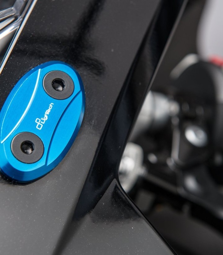 LighTech spiegelkappen in kobaltblauw voor BMW S 1000 RR (09-18), Yamaha YZF R1 (09-14)