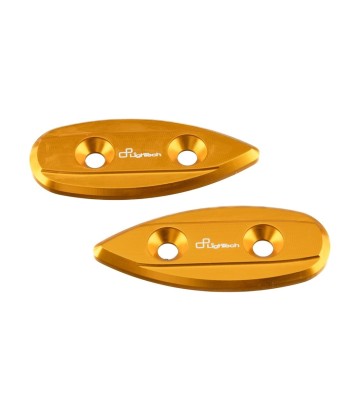 Caches de rétroviseur LighTech dorés pour Yamaha YZF R1 (98-06), YZF R6 (99-07)