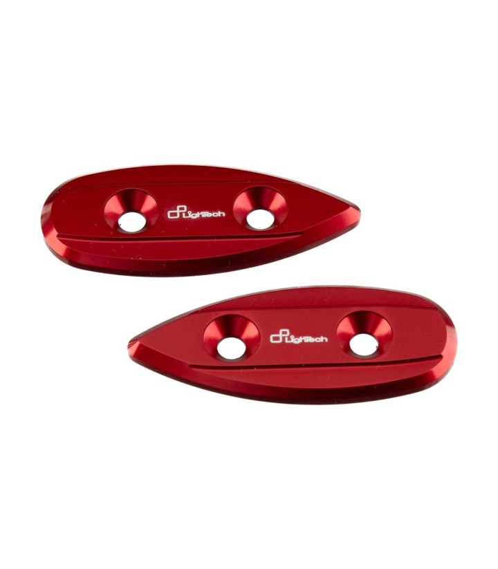 Caches de rétroviseur LighTech rouges pour Yamaha YZF R1 (98-06), YZF R6 (99-07)