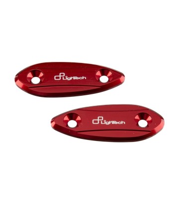 Caches de rétroviseur LighTech rouges pour Kawasaki ZX 6 R (09-12)