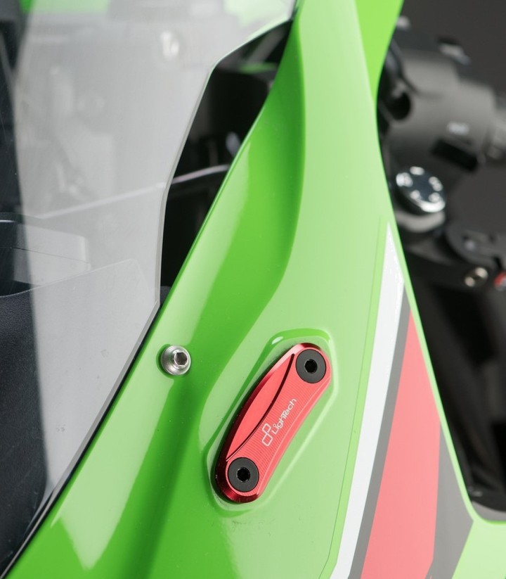Tapas de Retrovisor LighTech en Rojo para Kawasaki ZX 6 R (09-12)