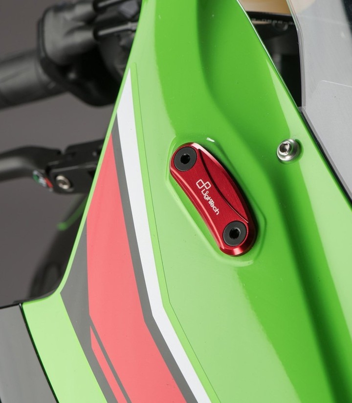 LighTech spiegelkappen in rood voor Kawasaki ZX 6 R (09-12)