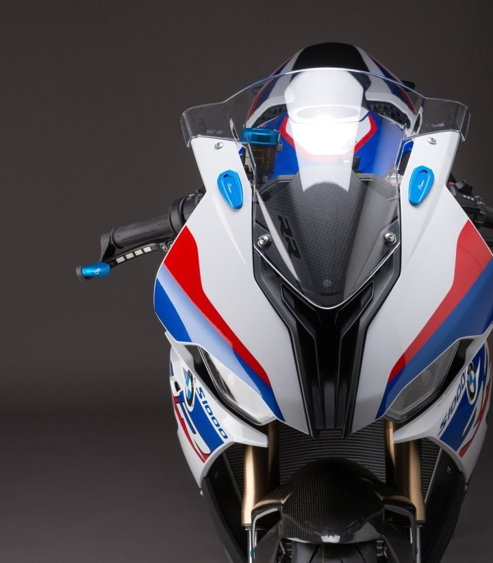 Coperture per specchietti retrovisori LighTech in blu cobalto per BMW S 1000 RR (19-25)