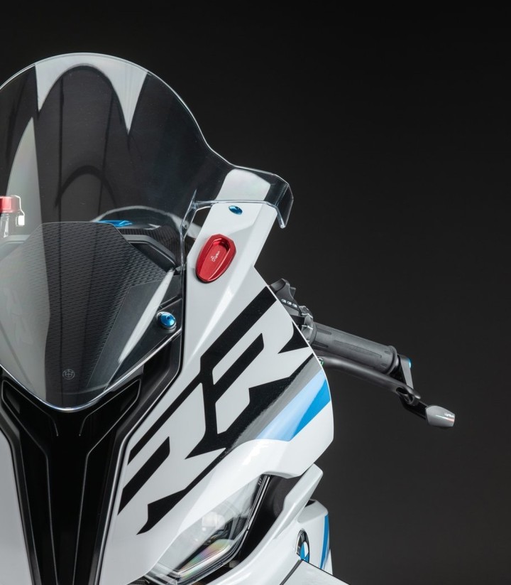 LighTech Mirror Block-Off Plates in Red for BMW S 1000 RR (19-25)
