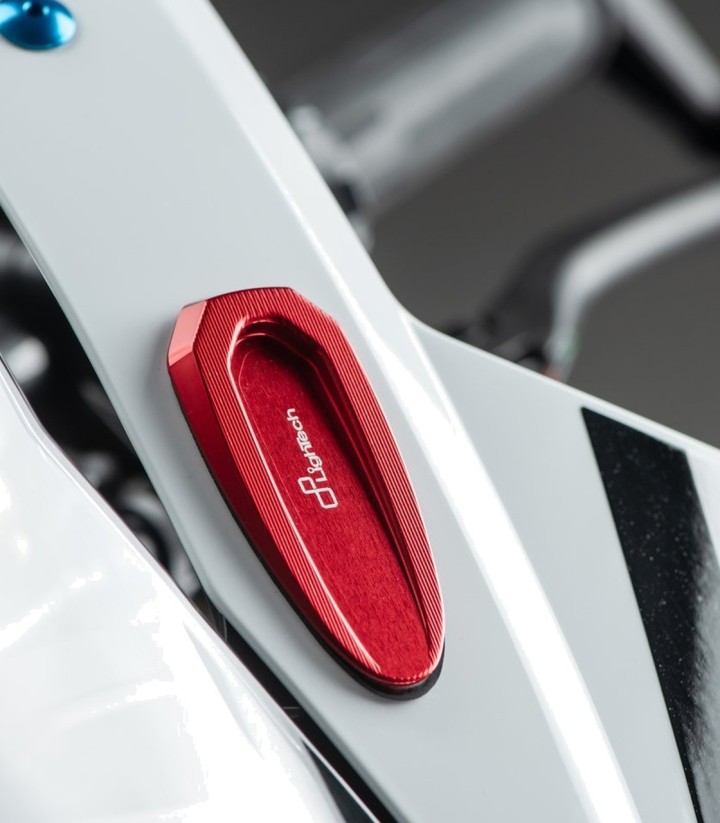 LighTech Mirror Block-Off Plates in Red for BMW S 1000 RR (19-25)