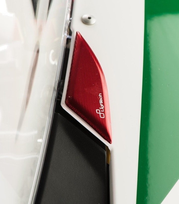 LighTech Mirror Block-Off Plates in Red for Ducati Panigale 1000 V4 R (19-21), 1100 V4 (18-24), 955 V2 (21-24)