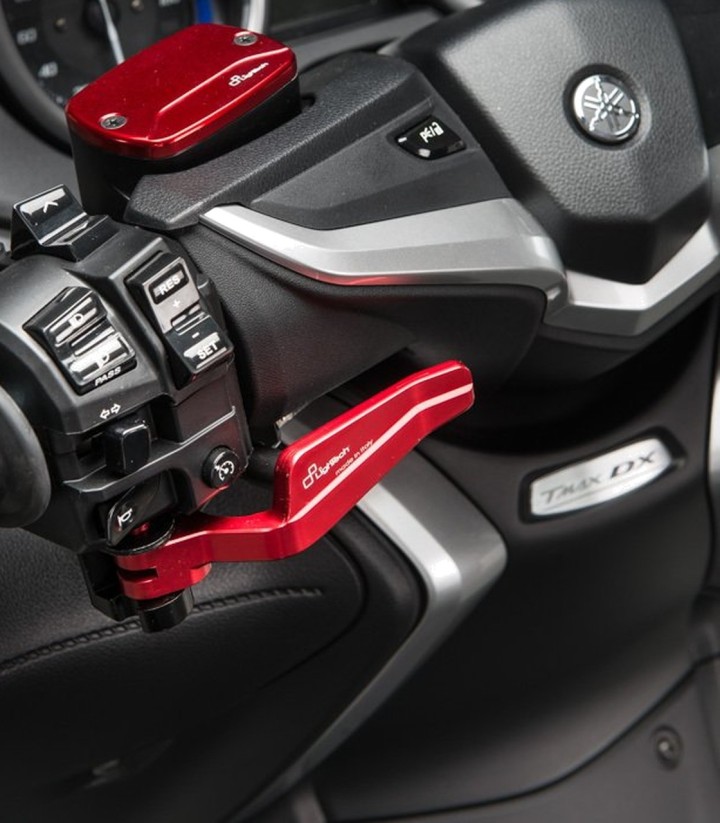 Manete de travão de mão LighTech em vermelho para Yamaha TMAX 500/530/560 (05-26)