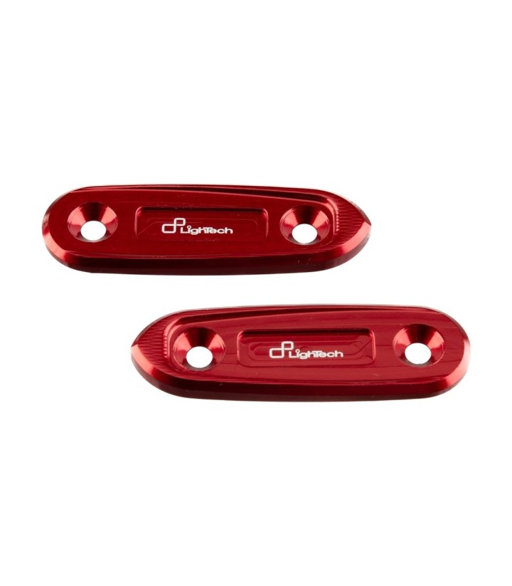 Tapas de Retrovisor LighTech en Rojo para Yamaha YZF R3 (19-24)